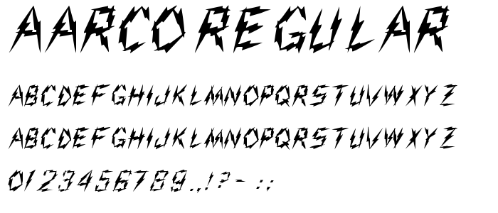 Aarco Regular font